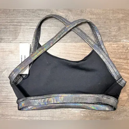 FINAL PRICE Zumba Sports Bra with Metallic Detailing Silver Size XS