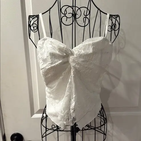 Lace trim Henley Cami from TikTok shop White Size L