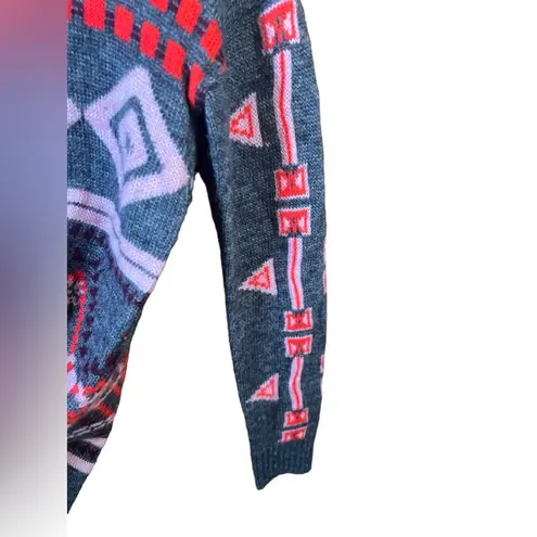 J.Crew  XXS Geometric Nordic Fair Isle Sweater B6163 Mohair Wool Acrylic Blend thumbnail 5