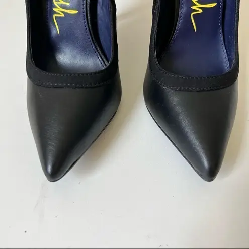 London Trash Domina Pointed Toe Collar Purple Bottom Heels