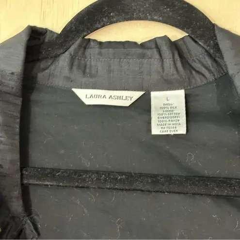 Laura Ashley Black and Pink Floral Blazer