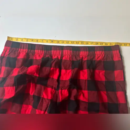 Auden Women’s Sleep Pajama Shorts Red Buffalo Check Plus size 2X