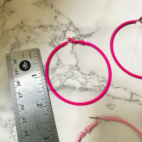 Large pink hoops