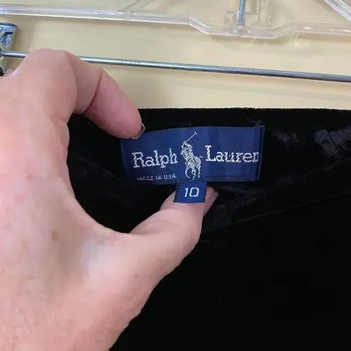 Ralph Lauren  Black Velvet High Waist Pants Size 10