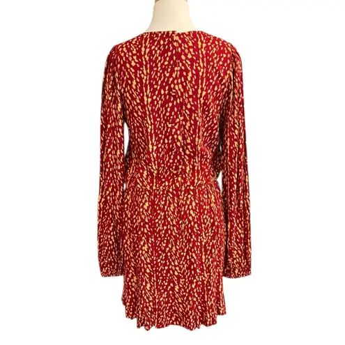 XIX Palms Nairobi Terrace Rust Gold Mini Dress Size Large Red