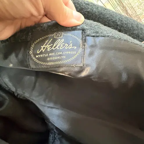 Vtg 50s Alpacuna Wool Coat Women's M Gray Double Breasted ILGWU Union Made USA Size M