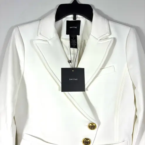 Smythe Wrap Asymmetrical Blazer Jacket White 8 NWT