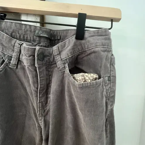 prAna Corduroy Pants Womens Sz 6 Light Brown Mud Organic Cotton