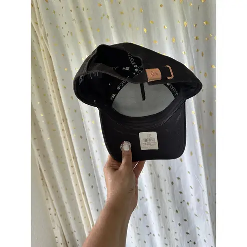 New York Yankees Women's Metallic Rose Gold New Era 9Forty Strap Back Hat Cap Black