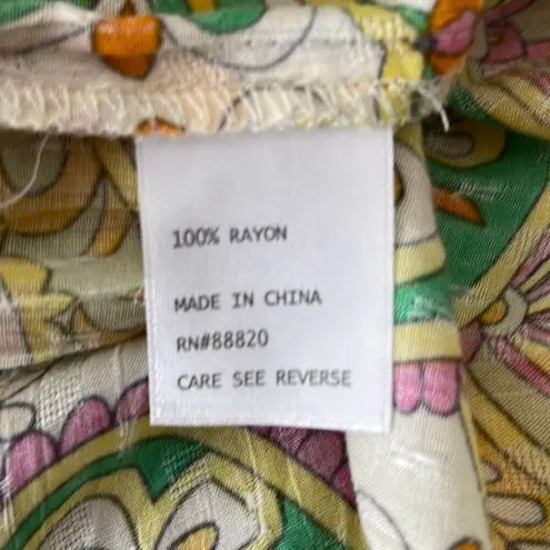 Haute Hippie Womens Floral Paisley Hi-Low Boho Wrap Maxi Skirt Multi Small NWT