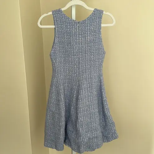 Emporio Armani Sleevless Baby Blue Tweed Dress size 40