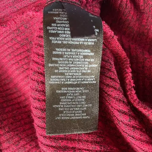 Studio 1886 wine colored cowl neck long sleeve pullover stretchy sweater size L