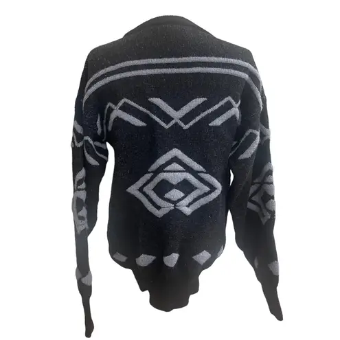 WOMENS MEISTER grey black??SKI SWEATER Large grey HONG KONG 100% new wool