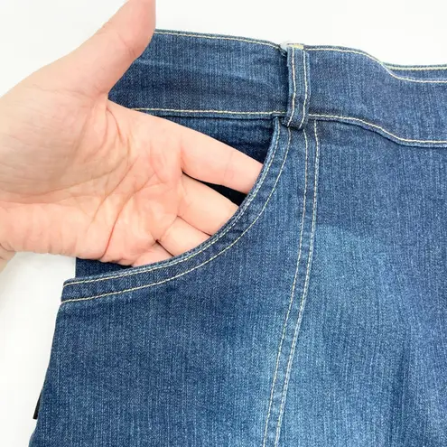 Manhattan Way Women Skirt Plus Size 24 Stretch Denim Mini Y2K Streetwear Indie Blue