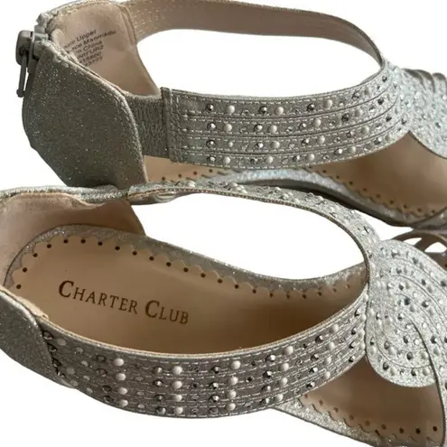 Charter Club Ginifur embellished wedge sandals