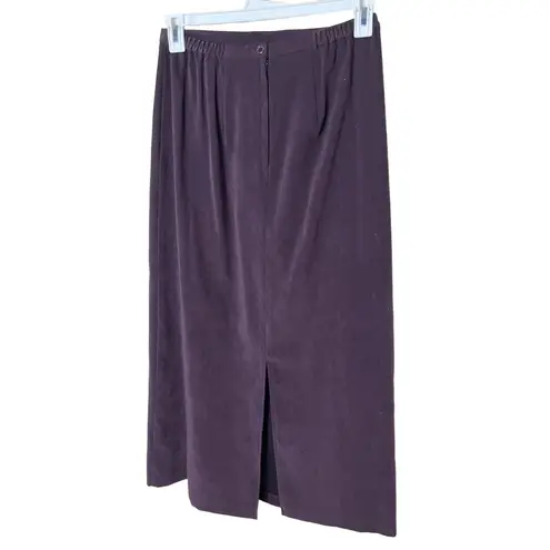 Vintage First Option 90s Purple Suede Like Maxi Skirt Size 10