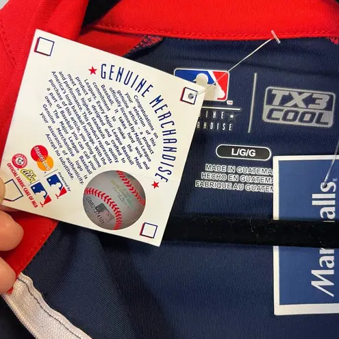 MLB Boston Red Sox Ladies 1/4 Zip Pullover Sz L NWT Navy Blue w/ Chest Logo Size L