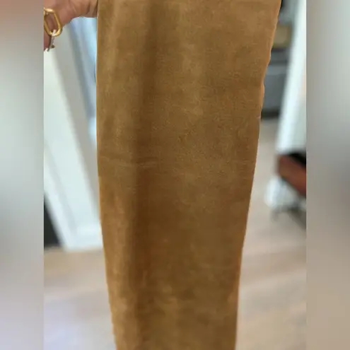Kate Hill Tan Suede Maxi Skirt