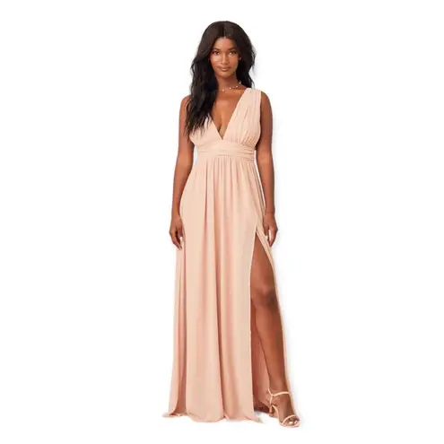 Lulus Heavenly Hues Blush Pink Maxi Dress
