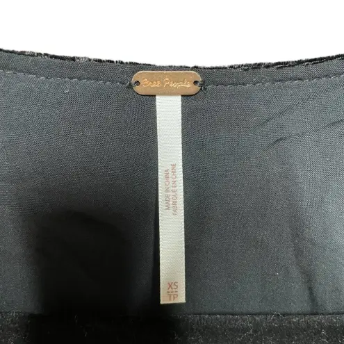 Free People  True Lovin' Velvet One Piece Jumpsuit‎ In Black Size XS