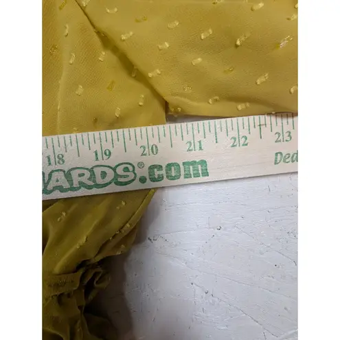 Taylor Mustard Yellow Swiss Dot Tiered Midi Dress – Size 14