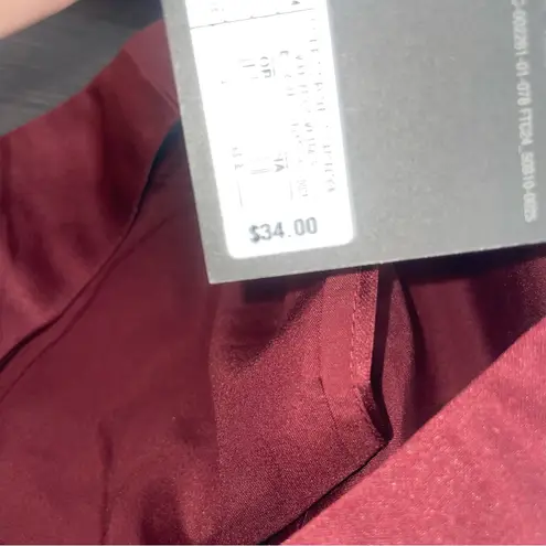 Future Collective Burgundy Satin Shift Dress XL NWT