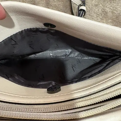 Vera Wang Cross Body Bag Dyed with Gray & White Color