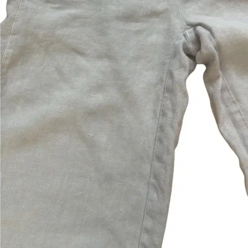 Poetry relaxed Straight Leg Linen Trousers Light Gray Size 4