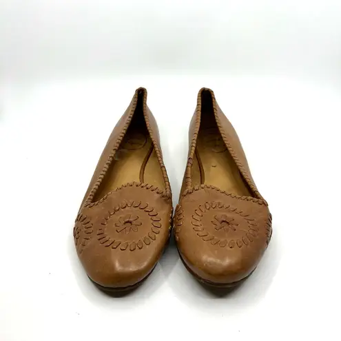 Jack Rogers  Navajo Brown Leather Flats Women's 11 US