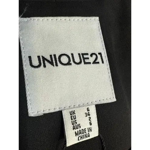 Unique21 Black Asymmetric Double Breasted Long Sleeve Mini Blazer Dress Size 2