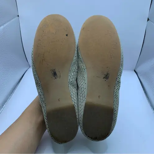 Sam Edelman  Felicia Sz 8 Tan Cream Suede Leather Slip on Ballet Flat Great Cond