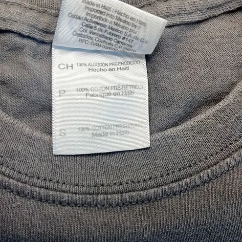 Gildan  Heavy Cotton Women's Gray Crew Neck Short-Sleeve T-Shirt Size S