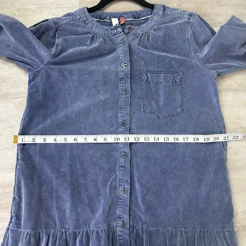 Pilcro Anthropologie’s Marta Tiered Corduroy MIDI Dress Blue Size XS