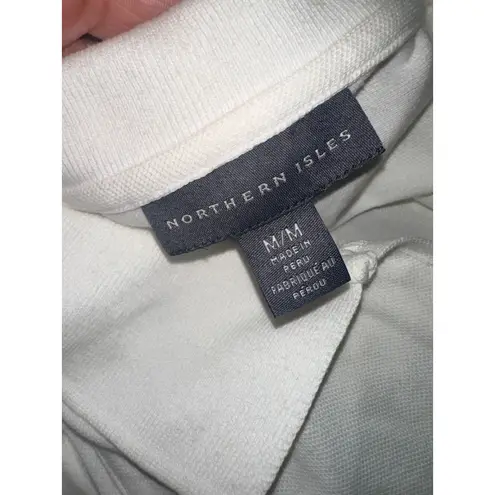 Northern Isles White Sleeveless Collar Tank Top Women's Size M Size M