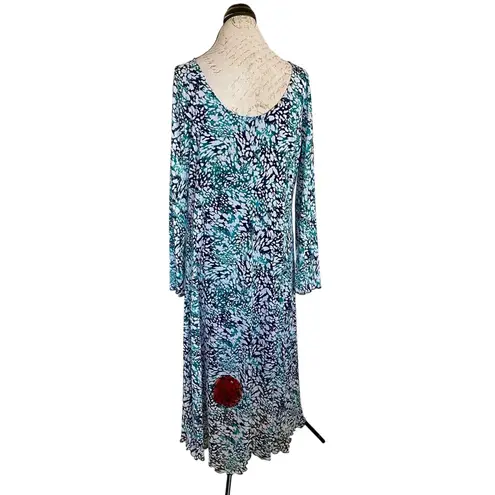 Allison Brittney Allison britney Womens Dress Sz Large Coastal Artsy Nautical Beach Modern Casual