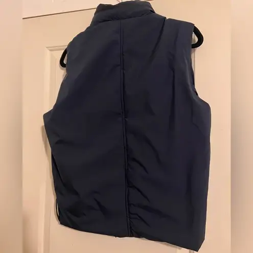 Bomboogie $252 Puffer Vest Hooded Hoodie Fall Navy Blue Primaloft Insulated