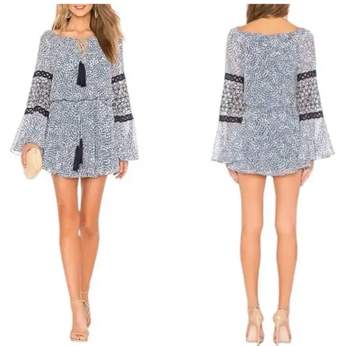 Alexis Lanelle Dress in Capri Embroidered floral dot mini dress NWOT