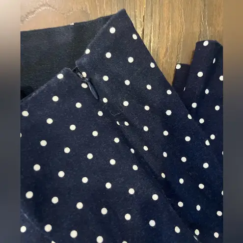 Old Navy  High rise Side Zip Navy Polka Dot Pixie Pants Sz 12 VGUc