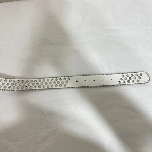 BKE Western White Glitz Rhinestone Belt XL NEW