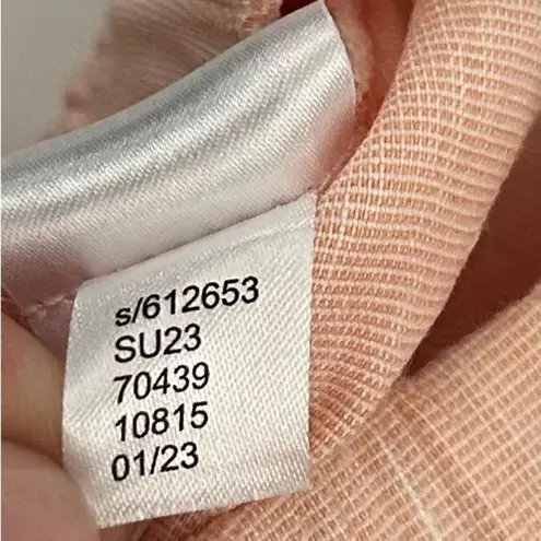 Loft  Light Peach High Rise Linen Blend Pull On Pants Size XS Excellent Condition - Image 7