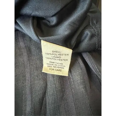 NWT! Adyson Parker Black Iris Indigo Stripe Long Sleeve Asymmetrical Hem Large Blue