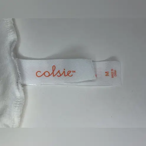 Colsie Women’s White Floral Lace Bralette Casual Corset Cropped Tank Top Size M Size M