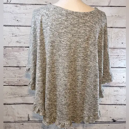 C&C California C & C CALIFORNIA Ruffled Poncho Gray-OS