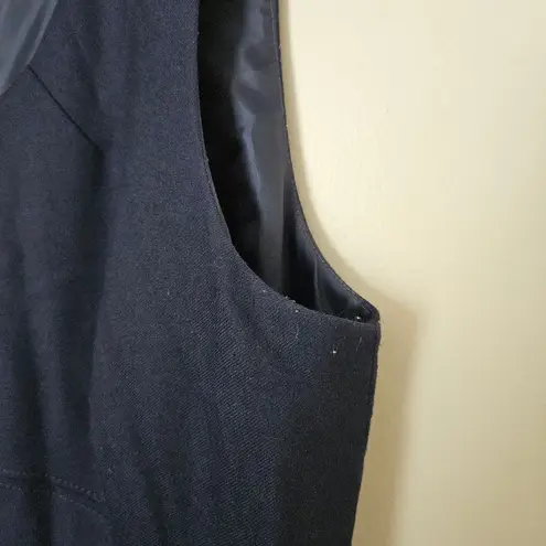 J.Crew Dress Sleeveless Navy Blue Wool Midi Business Casual Neutral Staple Size 6