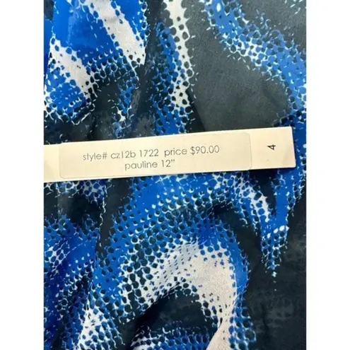 Susana Monaco Susana‎ Monaco Pauline Blue Tie dye Sheer Blouse NWT size 4