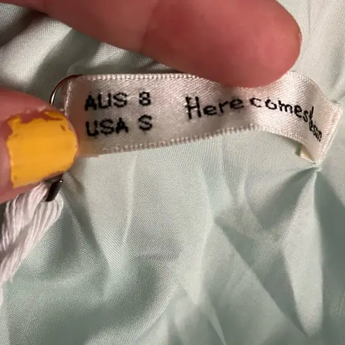 Here Comes the Sun NWT Portland One-Shoulder Maxi Dress Floral Mint, Small