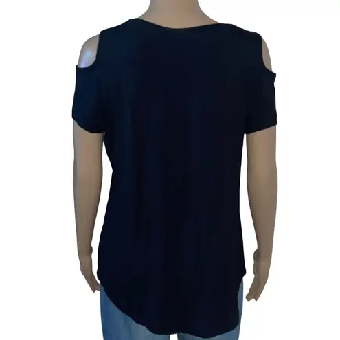 JM Collection cold shoulder tee