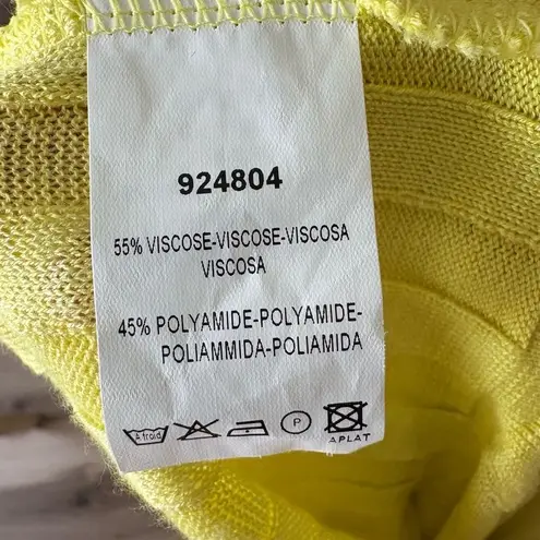 La Manufacture de Tricotage sweater Blouse Size 36 /S Yellow Cropped Ruched Chic