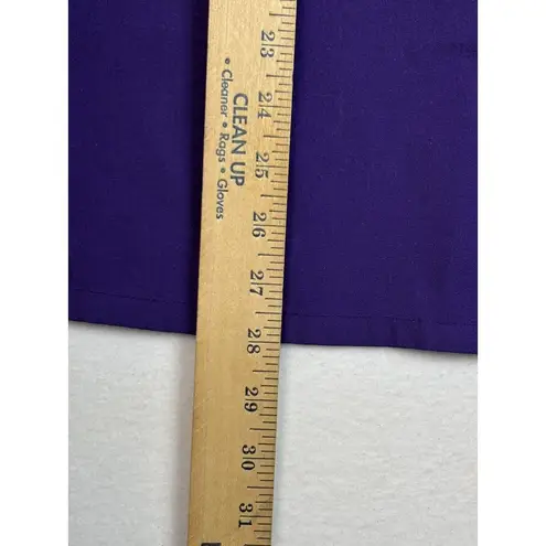 Unisex Scrubs Scrub Top Purple Short Sleeve V Neck Pockets Size 2XL