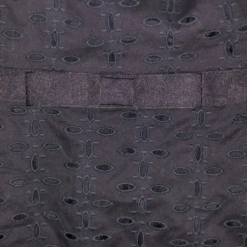 INC International Concepts NWT Size 14W Black Ribbon Bow Cotton Eyelet Dress